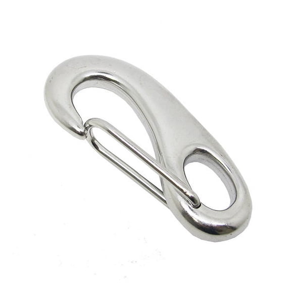 Stainless Steel Clasp Small Bean Style Fast Spring Hook Snap, 2-5/8" x 1-1/4"