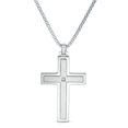 thumbnail image 1 of Stainless Steel Classic Cross Pendant - 24 Inch Round Box Chain, 1 of 3