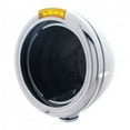 thumbnail image 1 of Stainless Steel Classic Headlight No Bulb With LED Turn Signal - Amber LED/Amber Lens, 1 of 2