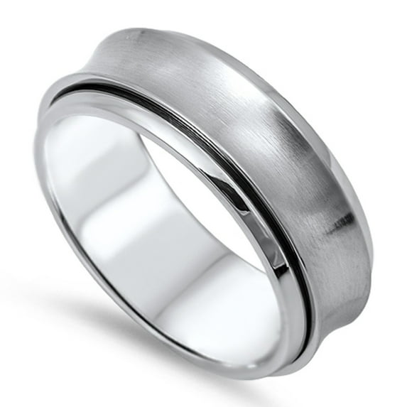 Stainless Steel Classic Knife Edge Band Ring