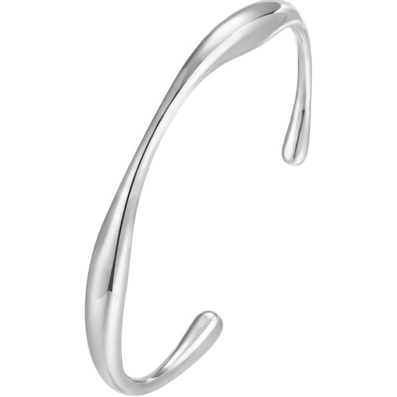 Stainless Steel Classic Plain Hammered Finishing Irregular Shape Open Cuff Bangle Bracelet