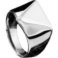thumbnail image 1 of Stainless Steel Classic Plain Triangle Shaped Signet Wedding Cocktail Party Pinky Ring, 1 of 2