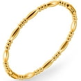 thumbnail image 1 of Stainless Steel Classic Plain Water Drop Beads Style Open Clasp Bangle Bracelet, 1 of 4
