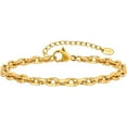 thumbnail image 1 of Stainless Steel Classic Simple Plain Chain Style Bracelet, 1 of 6