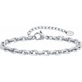 thumbnail image 1 of Stainless Steel Classic Simple Plain Chain Style Bracelet, 1 of 12