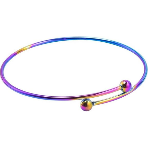 Stainless Steel Classic Simple Plain Open Cuff Stackable Bangle Bracelet