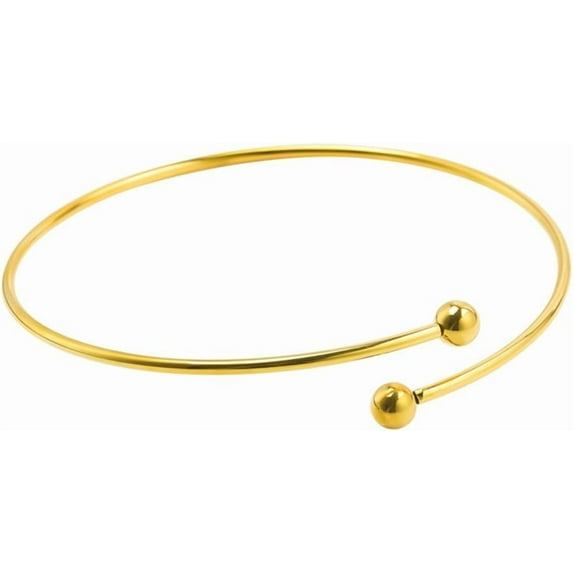 Stainless Steel Classic Simple Plain Open Cuff Stackable Bangle Bracelet