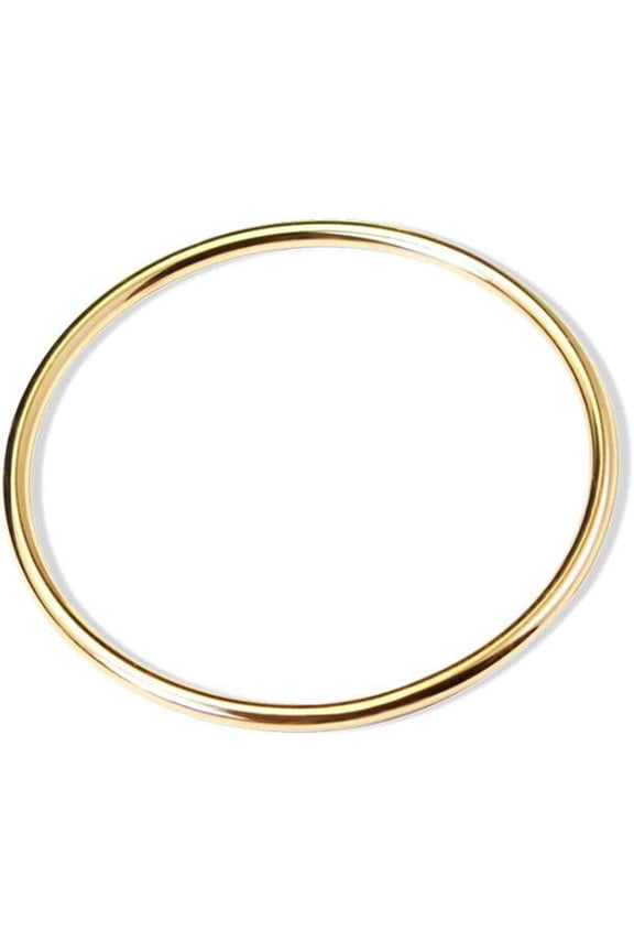 Stainless Steel Classical Simple Plain Polished Round Circle Bangle Bracelet