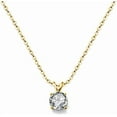 thumbnail image 1 of Stainless Steel Classical Simple Plain Solitaire Style Collar Charm Necklace, 1 of 4