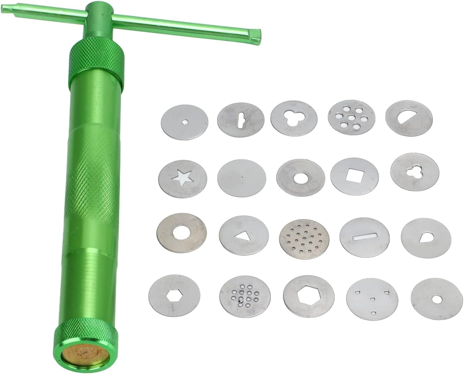 Stainless Steel Clay Extruder with 20 Discs, Sugar Paste Extruder Cake