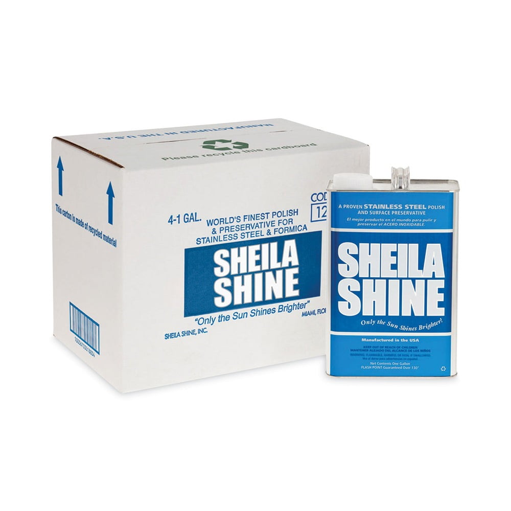 Sheila Shine SS128 1 Gallon Can Stainless Steel Cleaner and Polish (4/Carton)