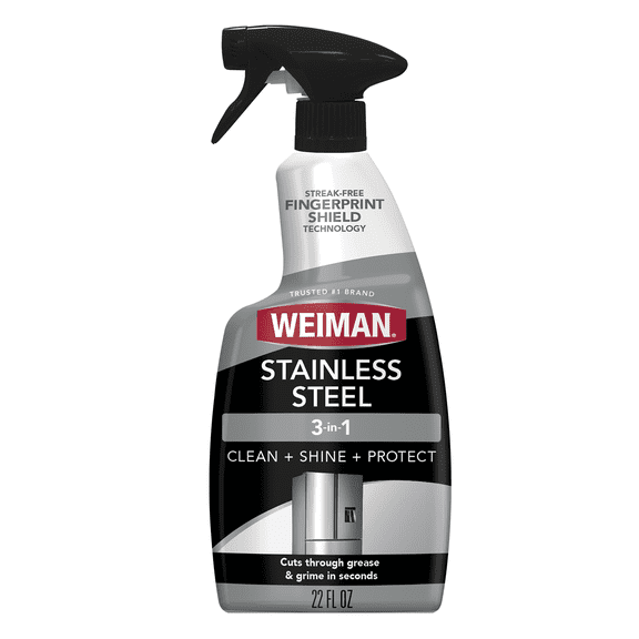 Weiman Stainless Steel Cleaner and Polish, 22 oz Trigger Spray Bottle