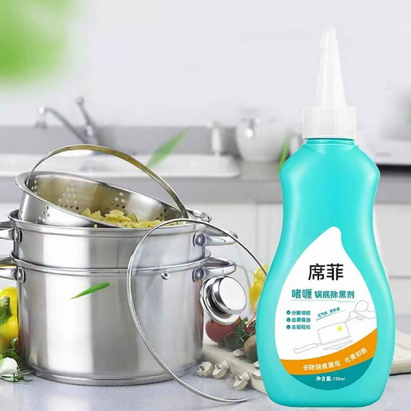 Stainless Steel Cleaner Gel for Pot Bottom, Rust Remover And Degreaser for Kitchen Utensils