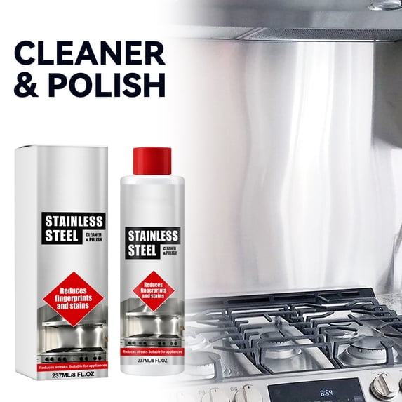 Stainless Steel Cleaner Metal Polish Restorer for Kitchen Sink Cookware Appliance Auto Trim 237ml