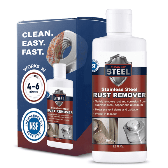 Stainless Steel Cleaner and Rust Remover, Triple the Power, Triple the Results - Our Strongest Rust Remover Yet! Experience Unmatched Cleaning with our Concentrated Formula 8.5 oz