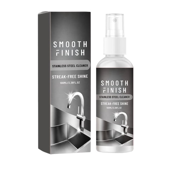 Stainless Steel Cleaner and Polish, Fingerprint, Grease and Water Spot Remover, for Appliances, Sinks, Cookware, Chrome and Metal Surfaces, 100ml
