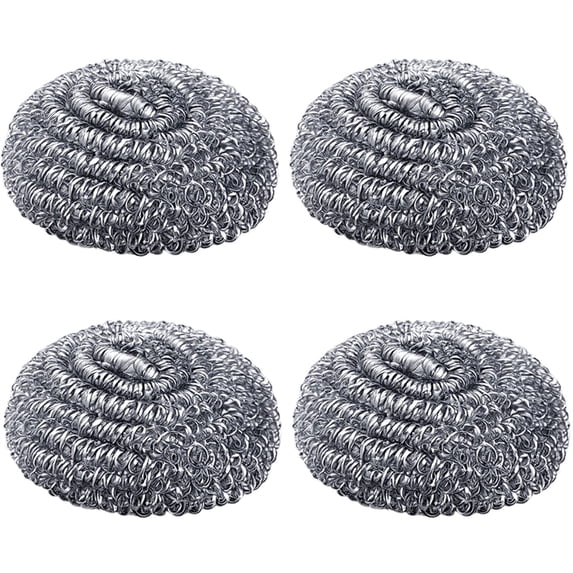 Stainless Steel Cleaning Ball, Durable Steel Wool Scrubbers Metal Sponges Wire Scouring Pad, Multipurpose Steel Scouring Pads for Scouring Stubborn Messes On Stoves, Pots, Pans, Oven, Skillet