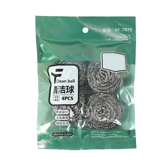 Stainless Steel Cleaning Ball, Wires Balls Set of 4, Metal Sponge Brush for Kitchen Pot, Dishes, Ovens, Grills and Sinks
