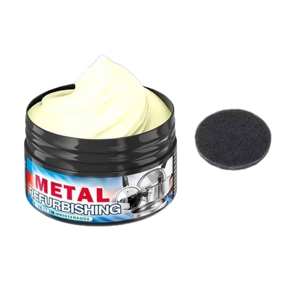 Stainless Steel Cleaning Paste Heavy Duty Rust Stain Remover Kit,Kitchen Cookware Sink Appliance Shine Restoration Cleaner,Multi Purpose Surface Polishing Care Formula,Sponge Cleaning Set