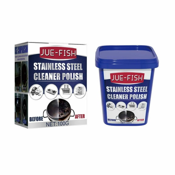 Stainless Steel Cleaning Paste New Multi-purpose Metal Rust Removal Pastes Home Kitchen Oil Stains Cleaner for Appliances Pots and Pans
