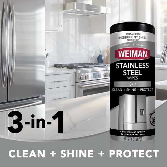 Stainless Steel Cleaning Wipes - 30ct