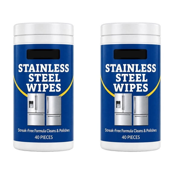 Stainless Steel Cleaning Wipes for Appliances and Metal Surfaces – Streak-Free Polishing and Fingerprint Removal, 0.35oz per Wipe