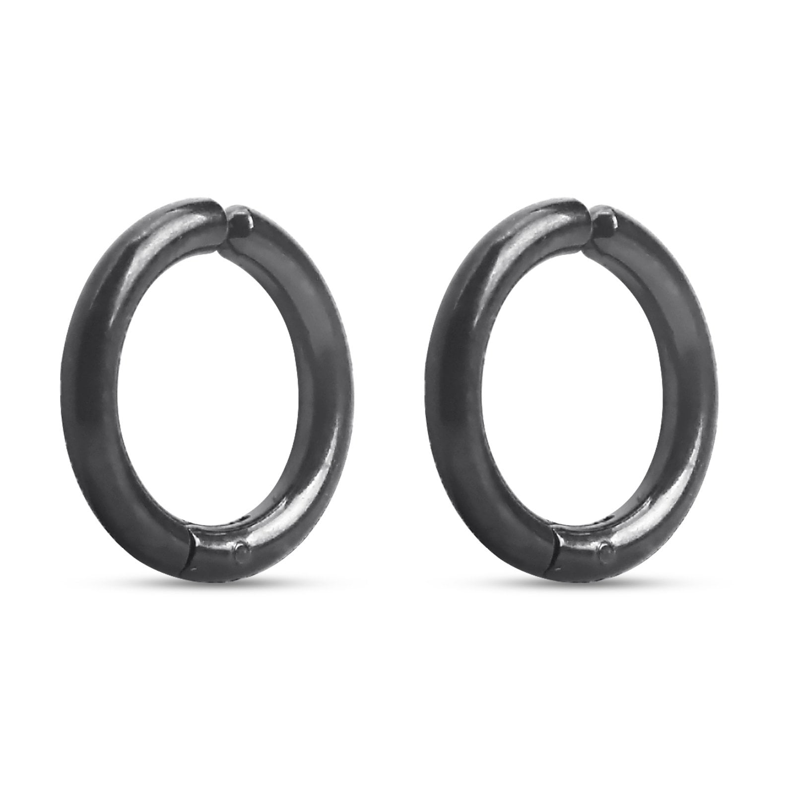 Stainless Steel Clip On Non Piercing Fake Hoop Earrings for Women Men 10mm 12mm Walmart