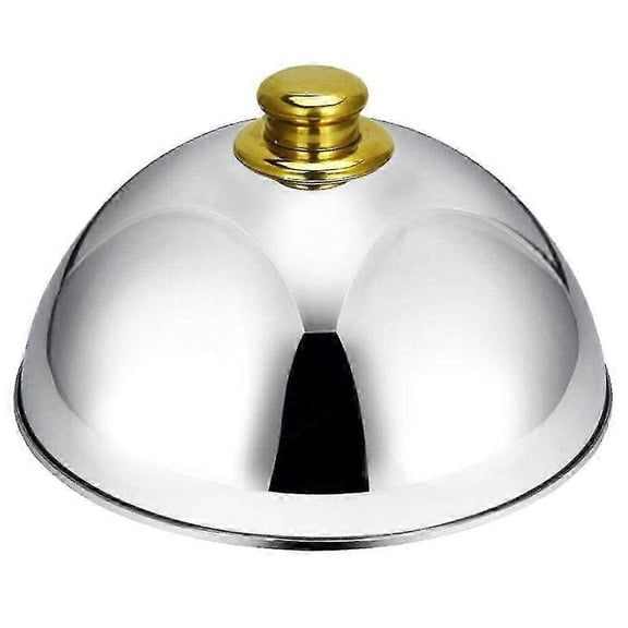 Stainless Steel Cloche Food Cover Dome Serving Plate Dish Dining Dinner For Home Kitchen Restaurant Cafe