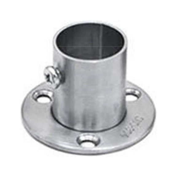 Stainless Steel Closet Rod Flange Holder Shower Curtain Socket Bracket Support for Pipe (16mm/19mm/22mm/25mm/32mm)