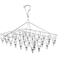thumbnail image 1 of Stainless Steel Clothes Drying Rack with 36 Clips, 1 Pack, 360° Rotating Hanger, Windproof Design for Socks, Underwear, Baby Clothes, Towels, Lingerie, Scarves, Diapers, Laundry Drying Rack, 1 of 4