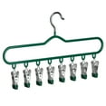 thumbnail image 1 of Stainless Steel Clothes Drying Rack, Hook Hanger with 8 Clips, Multifunctional Sock Pant Scarf Organizer, 1 of 6