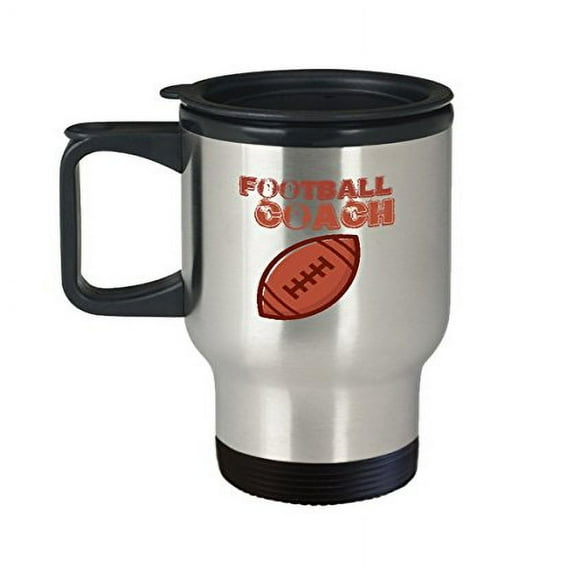 Stainless Steel Coaches Mug - 14 oz Football Fan Travel Coffee Cup Gift