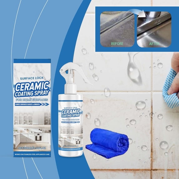 Stainless Steel Coating Spray 100ml for Metal Surfaces – Glossy Protective Finish, Waterproof, Anti-Fouling, Fast Drying, Easy Cleaning and Maintenance