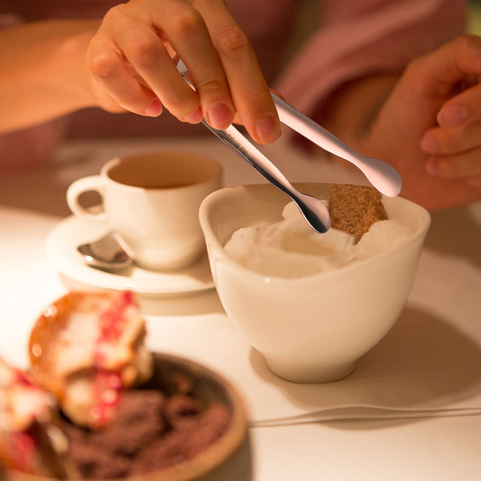Stainless Steel Cocktail Ice Cubes, Ice Grains, Cheese Dessert Sugar