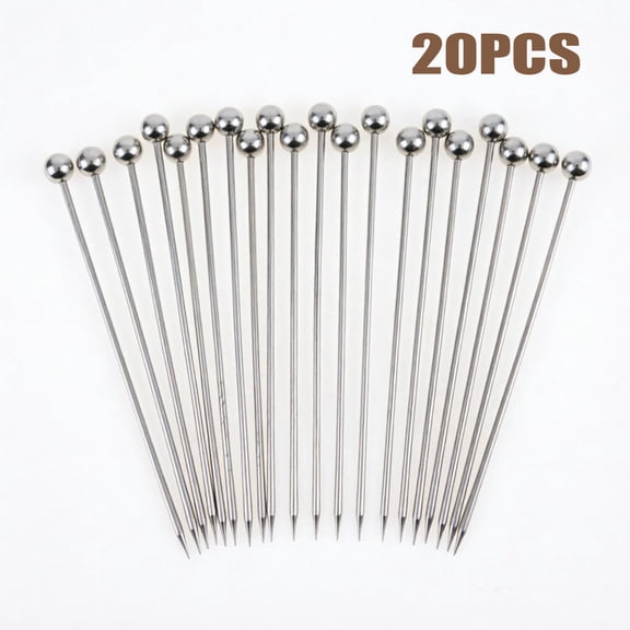 Stainless Steel Cocktail Picks, Reusable Martini Olive Garnish Skewers