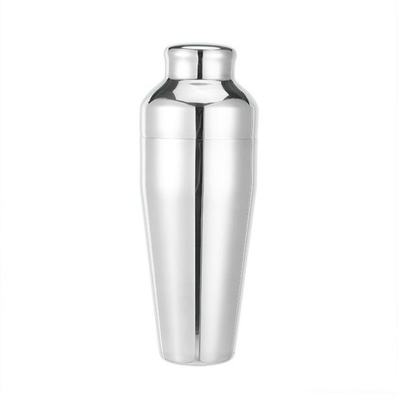 Stainless Steel Cocktail Shaker Cup | 23oz Bartender Mixing Glass with Recipe & Scale Bar | Professional Barware for Home & Beginners | Silver