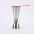 thumbnail image 1 of Stainless Steel Cocktail Shaker  Measure Cup Dual Shot Drink Spirit Measure Jigger Kitchen Gadgets wine accessories bartender (30 50ml edge curl), 1 of 7