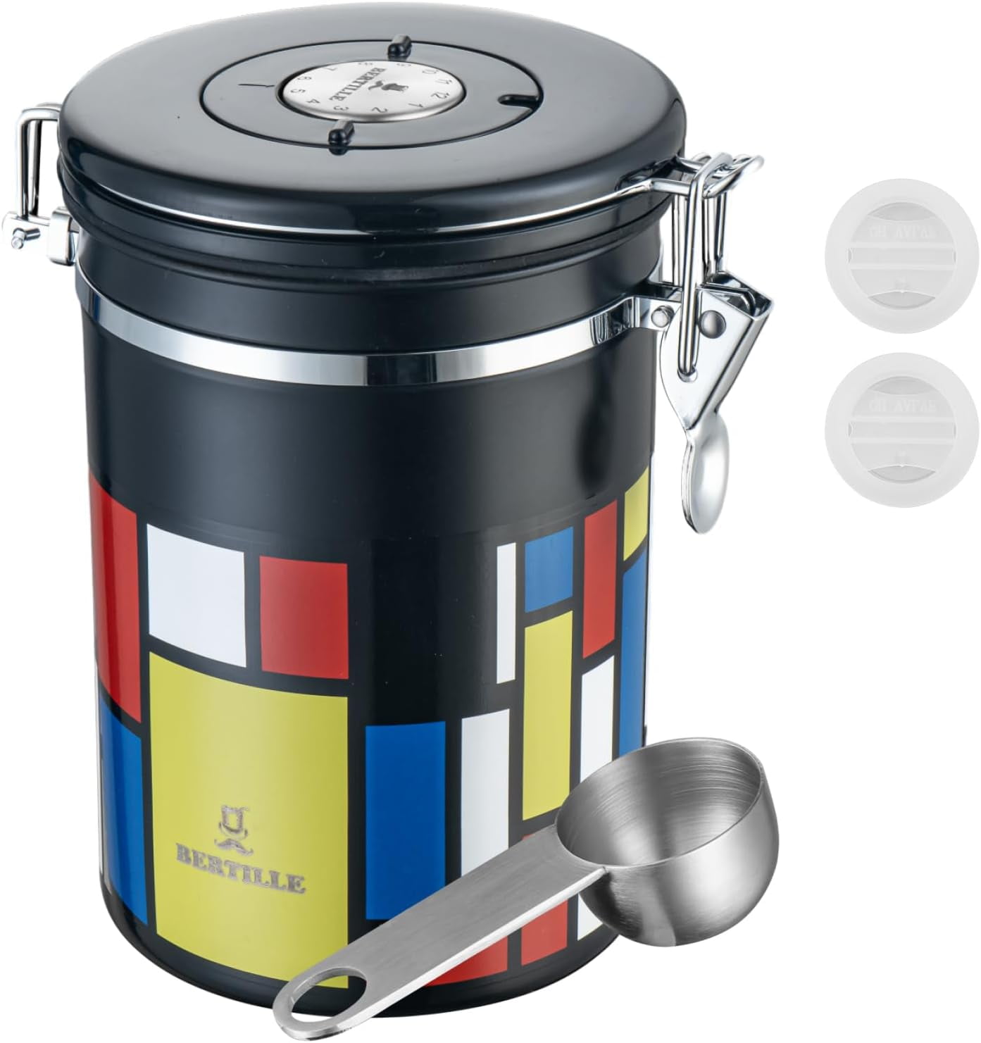 Stainless Steel Coffee Canister,22oz Kitchen Food Storage Container