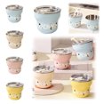 thumbnail image 1 of Stainless Steel Coffee Cup,9 oz Cute Portable Travel Mug with Leakproof Lid & Graphic Printed,Lightweight Tumbler for Office Desk,Daily Commute,Blue, 1 of 7