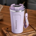 thumbnail image 1 of Stainless Steel Coffee Cup with Temperature Display | 510Ml Insulated Travel Mug | Portable Car Mug with Handle and Lifting Rope, 1 of 5