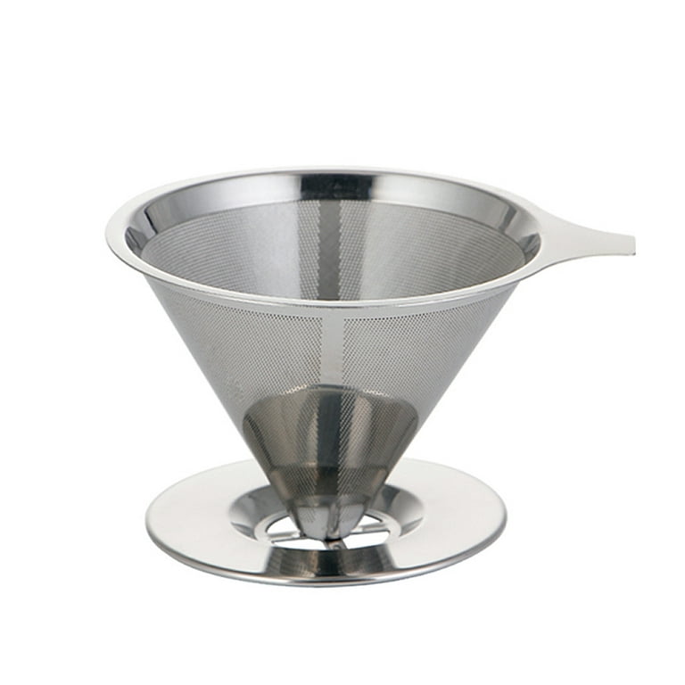 Stainless Steel Double Wall Pour Over Mesh Coffee Filter for Mason Jar