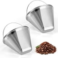 thumbnail image 1 of Stainless Steel Coffee Filter, Suitable for Coffee Filter Replacement, 4 Cone Permanent Coffee Filter 2Pcs, 1 of 7