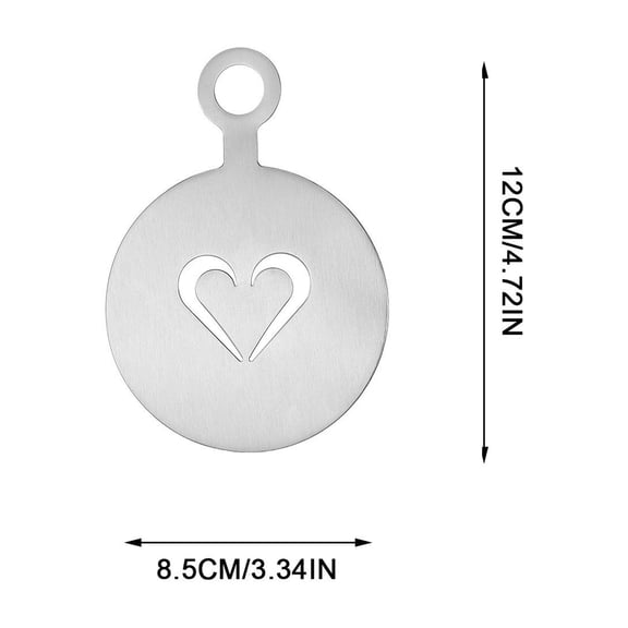 Stainless Steel Coffee Flower Stencil | Milk Foam & Cake Decorating Tool | 6-Inch Cake Framing Stencil | Food-Safe Metal Pattern for Baristas & Bakers