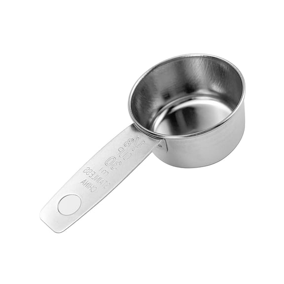 Stainless Steel Coffee Measure Scoop, 1/8 Cup (30Ml) Measuring Cup, 1Oz Stainless Steel Measuring Cups Metal Measure Scoop Coffee Scoops Rice Cups Tablespoon