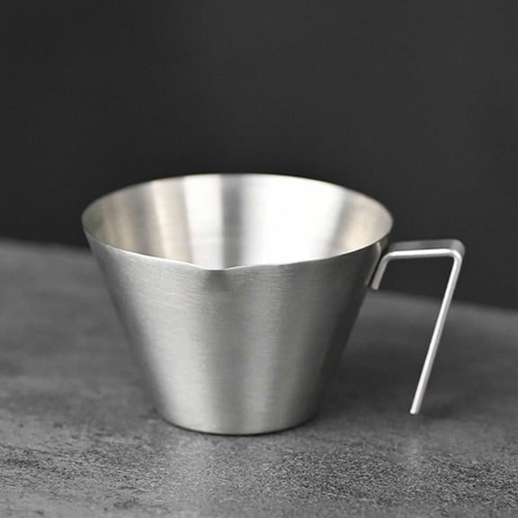 Stainless Steel Coffee Measuring Cup - 100ml Portable Ounce Cup with Scale
