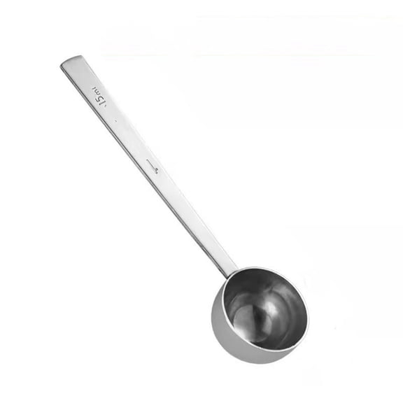 Long Handle Stainless Steel Measuring Spoon for Coffee Tea Milk Frothing and Precise Ingredient Portioning