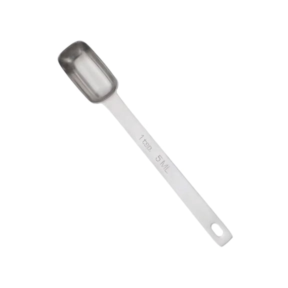 Stainless Steel Coffee Measuring Spoon Long Handle Scoop, Metal Teaspoon for Accurate Liquid & Dry Ingredients, Coffee Scoop for Kitchen Gadgets, Measuring Spoon for Cooking & Baking,Light Ashy