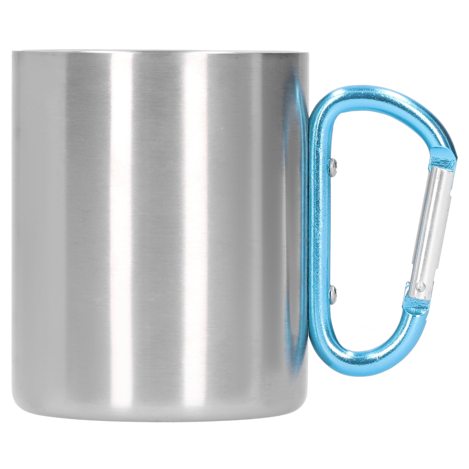 Stainless Steel Coffee Mug with Carabiner Handle,360ml Camping Coffee