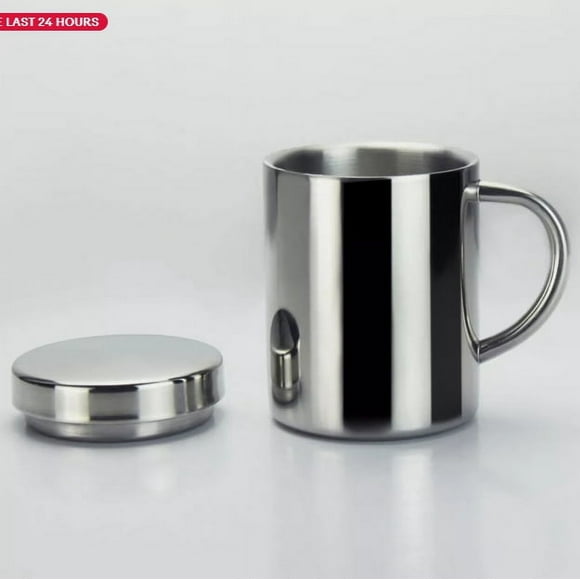 Stainless Steel Coffee Mug, Double-wall Design For Enhanced Temperature Control, Ergonomic Handle Ensures Comfort And Grip, Durable And Unbreakable Ideal For Daily Use, Versatile