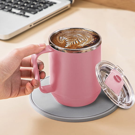 Stainless Steel Coffee Mug, Vacuum Insulated Travel Mug, Double Wall Heat Retention Lid Handle, Commute Outdoor Workplace Beverage Container, Commuters Professionals